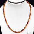 Natural Multi Color Hessonite Garnet Rondelle Faceted Beads Strand Necklace~18"