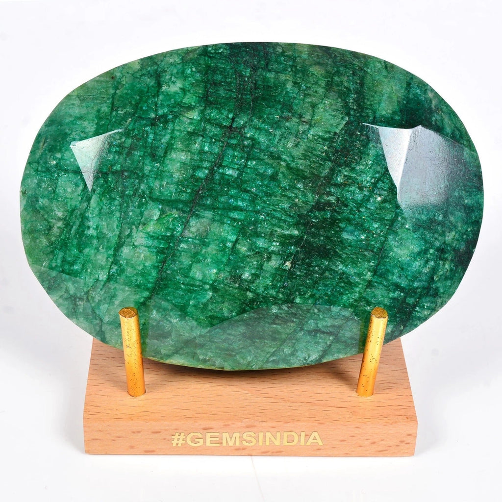 Certified 2860 Cts Natural Brazilian Green Emerald Oval Cut Earth Mined Huge Gem