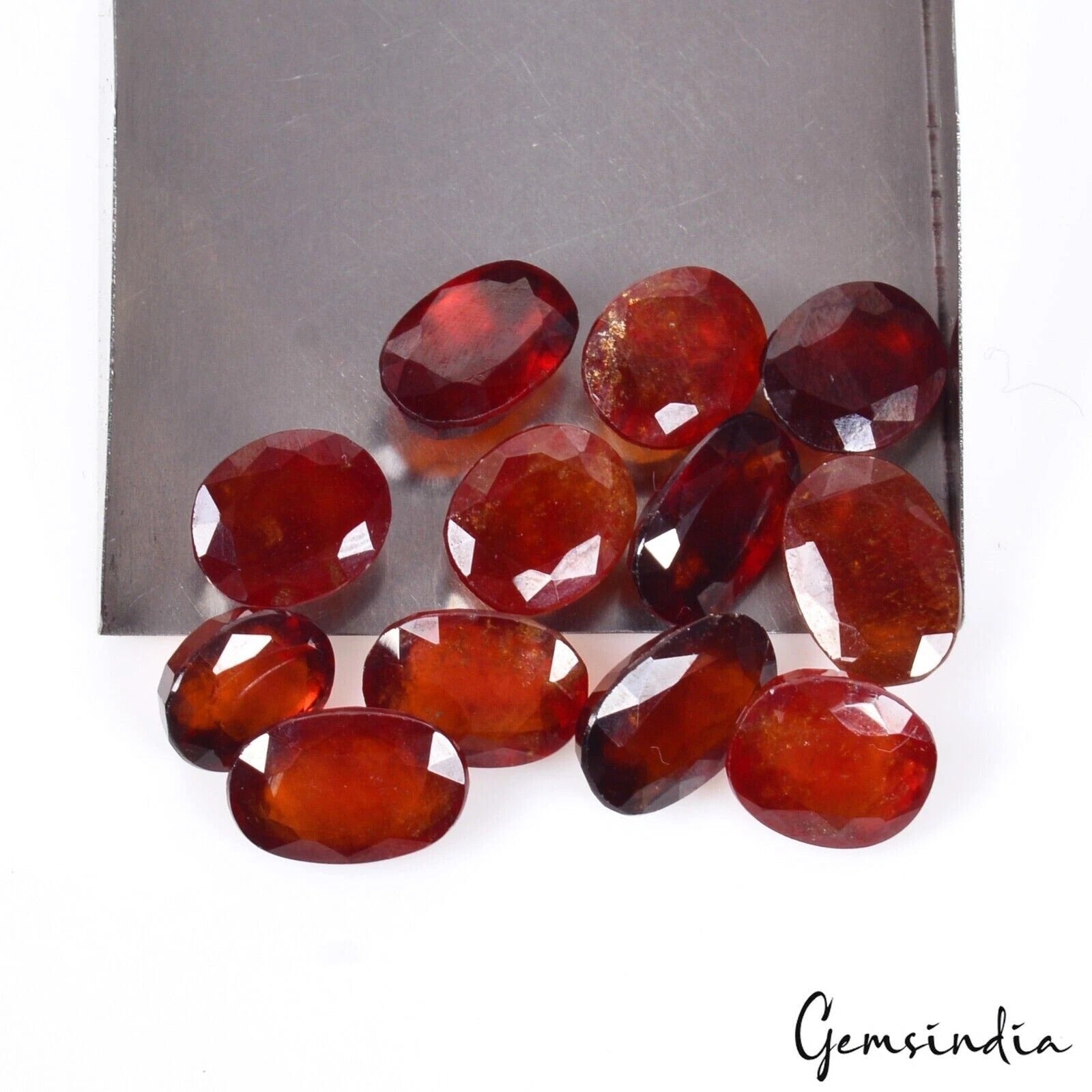 Natural 45.20 Ct Oval Cut Gomed/Garnet High Quality Hessonite Loose Gemstone Lot