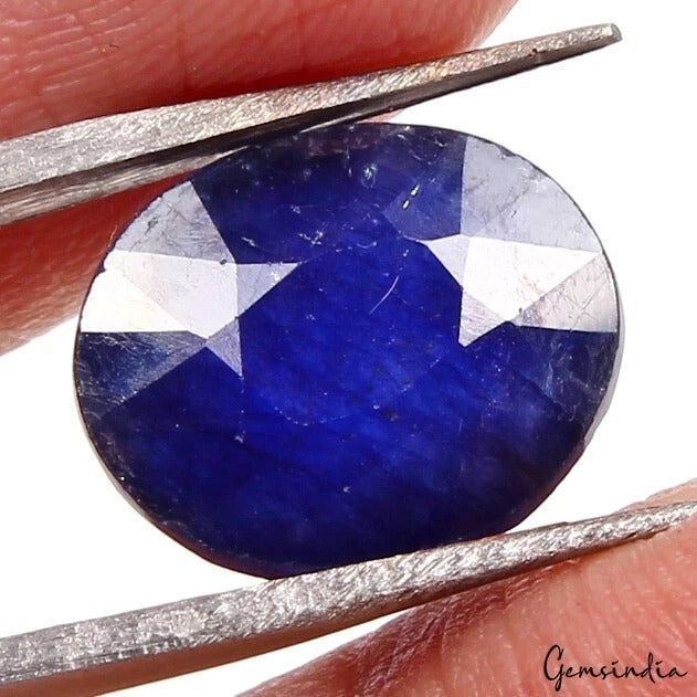 6.00 Ct Natural Royal Blue Ceylon Sapphire Oval Faceted Loose Rare Gem For Ring