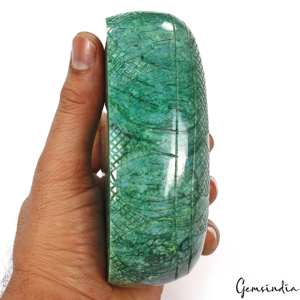 Emerald Loose Gemstone, Color Enhanced, Green — 128 x 102 x 46mm, 6400 Ct, Brazil