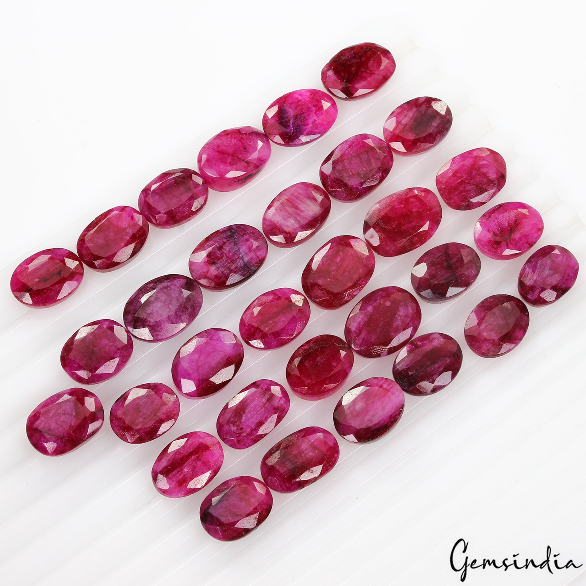 330 Ct Natural Pink Red Beryl Bixbite USA Mix Cut Loose 15-18mm Gemstones ~31 Pc