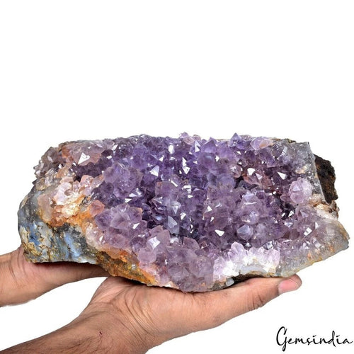 Amethyst Crystal Cluster, Untreated, Purple — 10x7.75x4.5 Inch, 5.43 Kg (27150 Ct), Uruguay