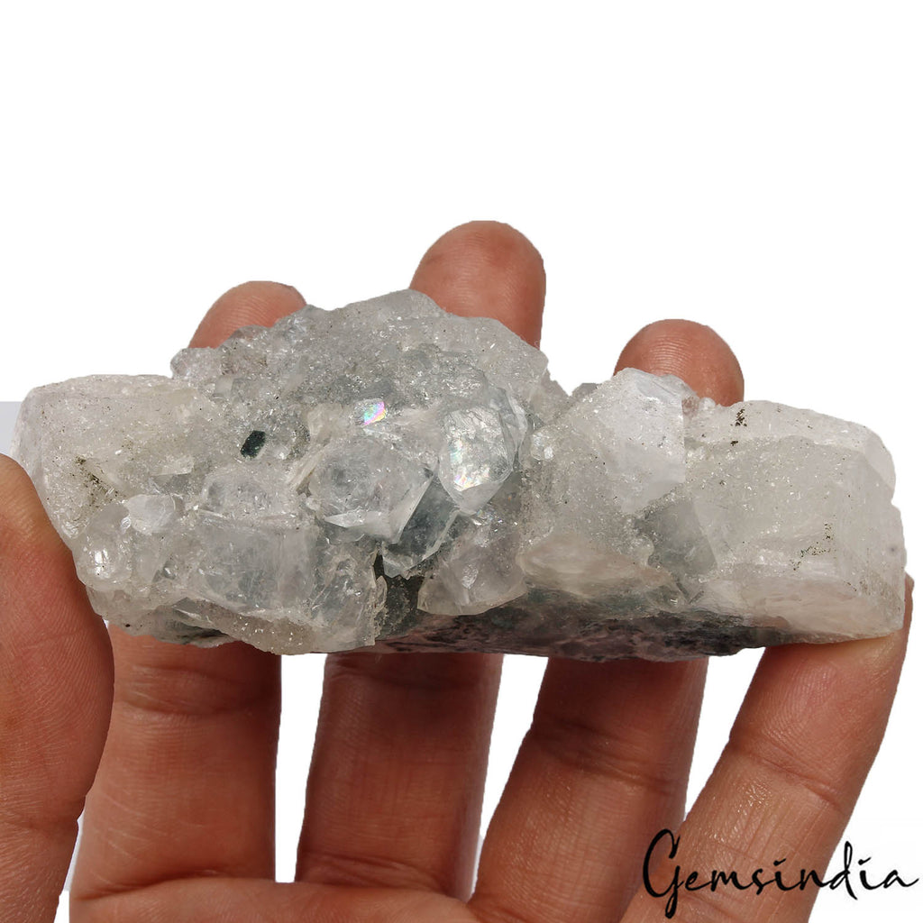 800 Ct Natural Untreated White Apophyllite Uncut Rough Druzy Healing Crystal Gem