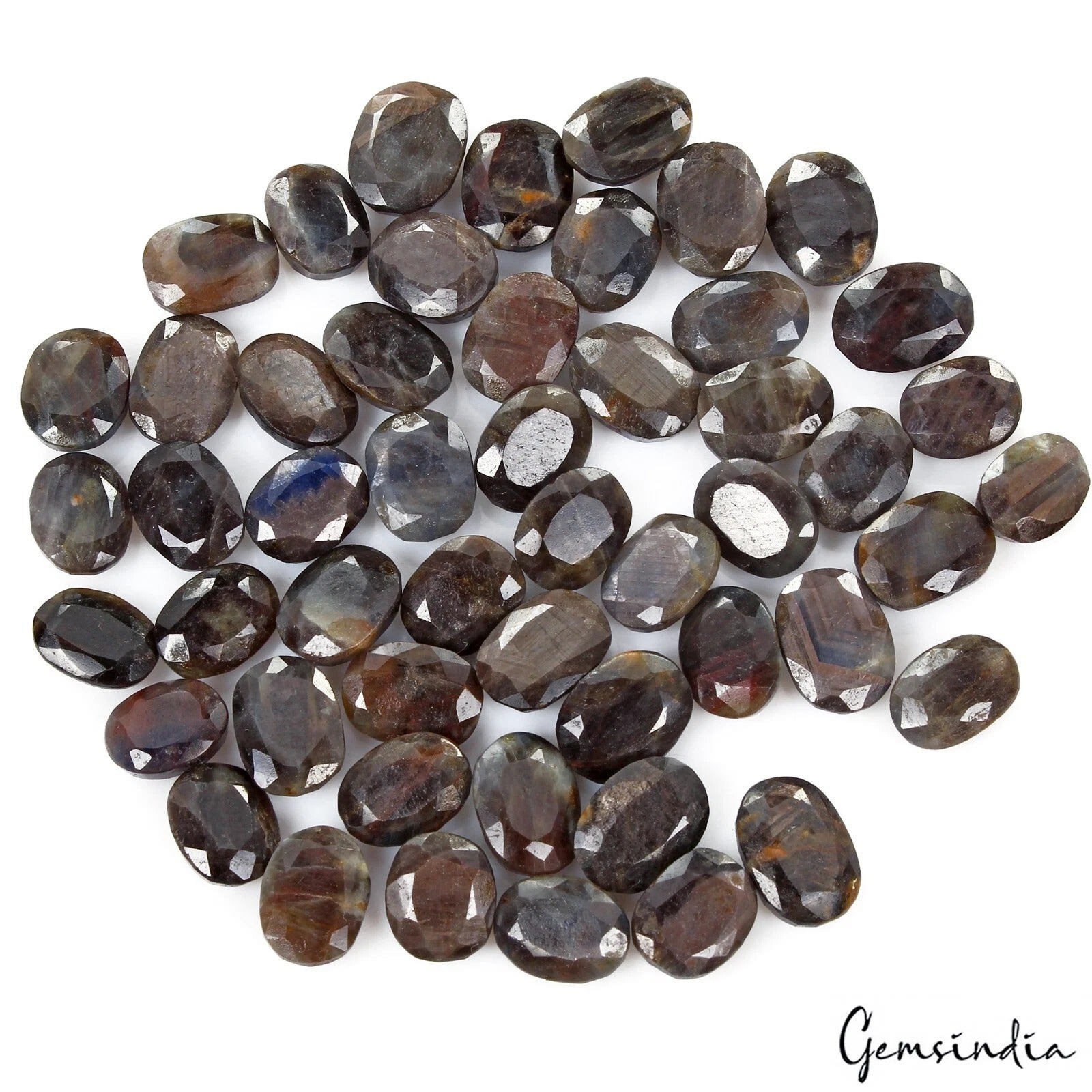 Sapphire Lot, Loose Gemstone, Untreated, Brown — 51 Pieces, 11mm to 15mm, 400 Ct