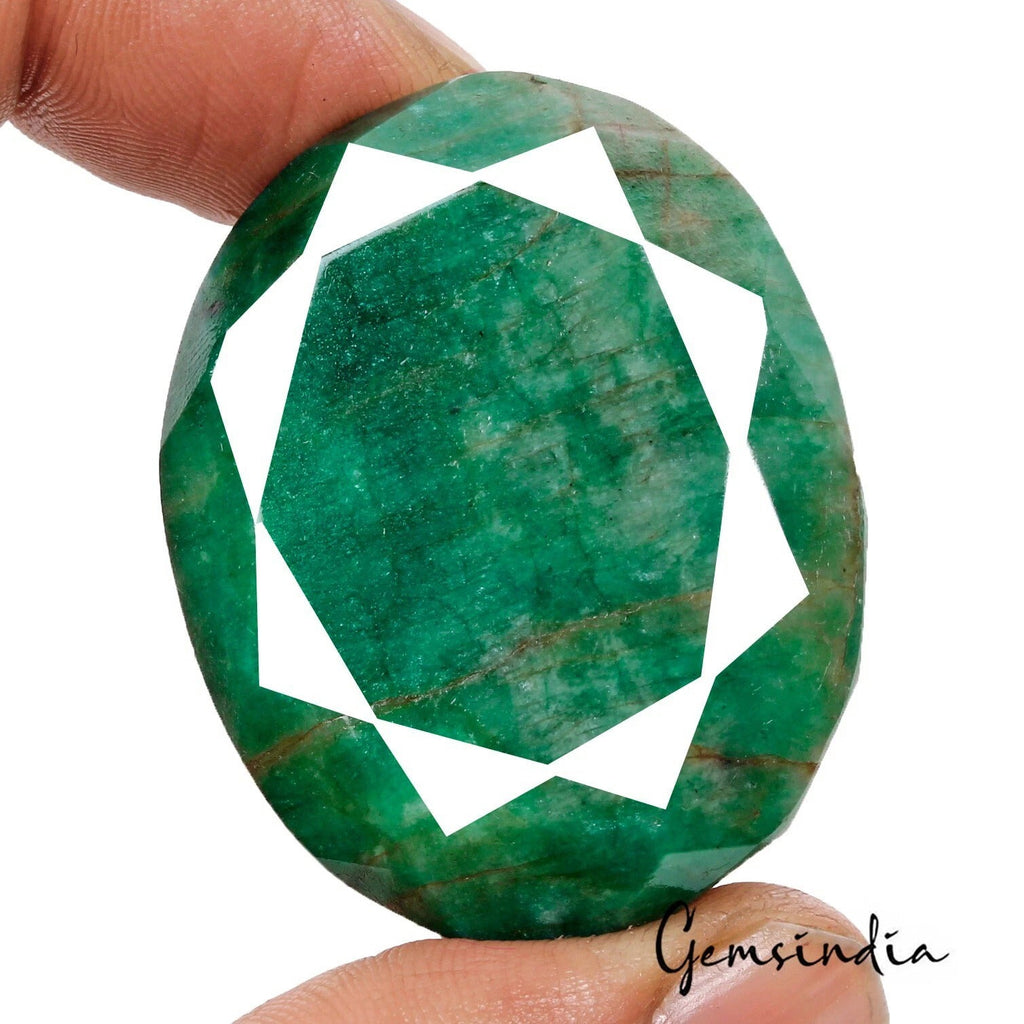 265.00 Ct Natural Blue Green Zambian Emerald Oval Cut Certified Loose Gemstone