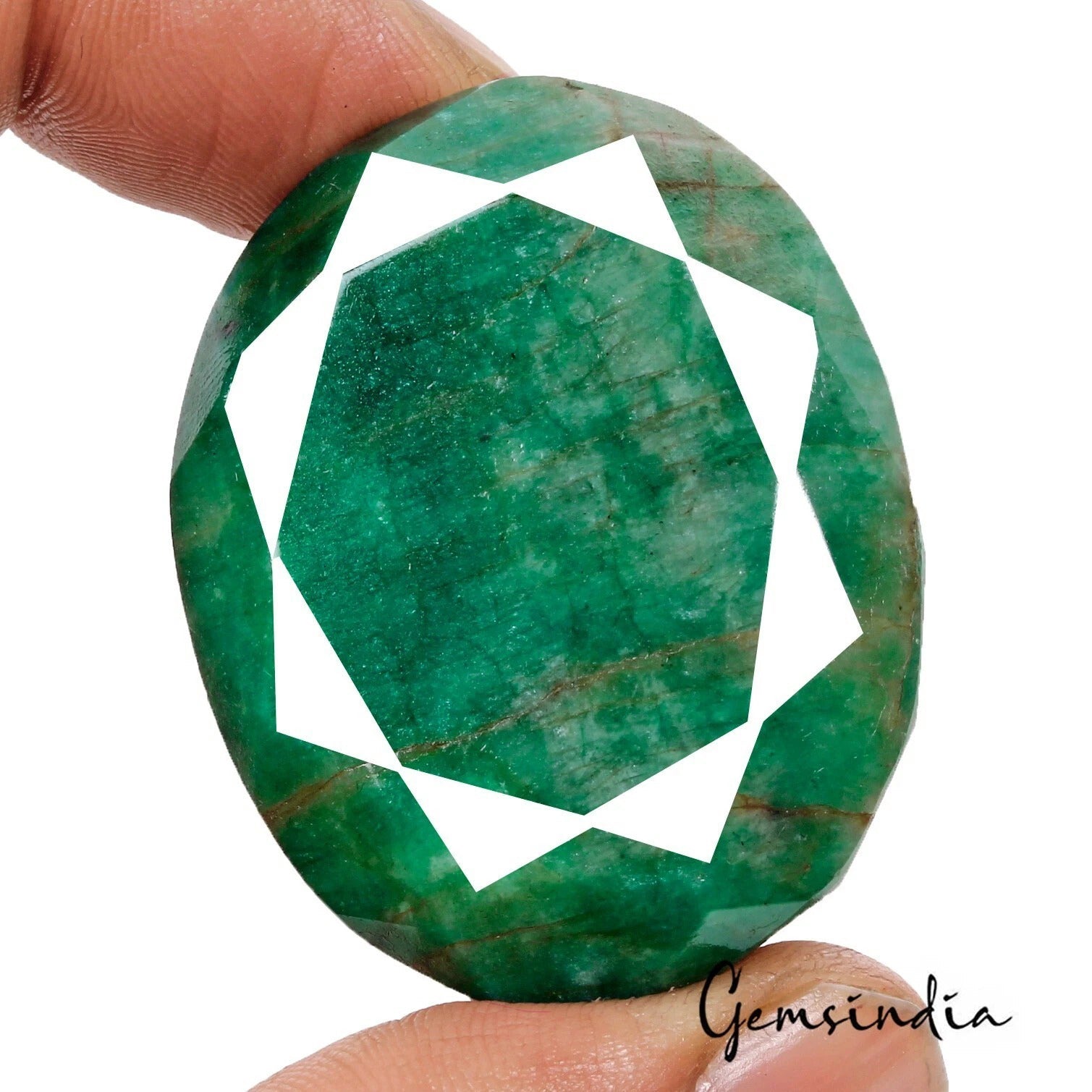 265.00 Ct Natural Blue Green Zambian Emerald Oval Cut Certified Loose Gemstone