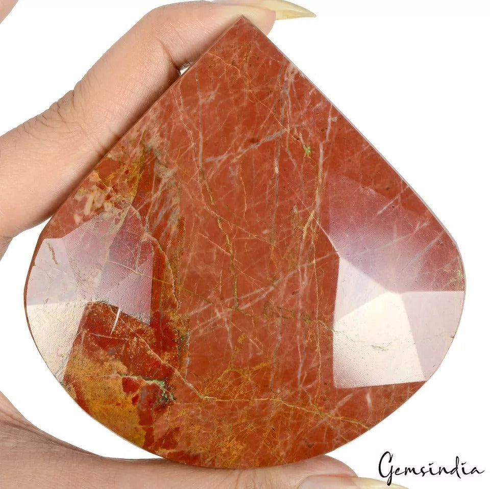 1840 Ct Natural Untreated Red Jasper Pear Faceted Cut Huge Loose Museum Size Gem