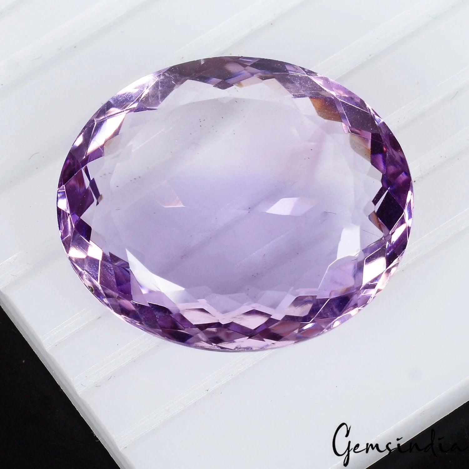 Certified 24.50 Cts Natural Untreated Purple Amethyst Oval Faceted Cut Rare Gem