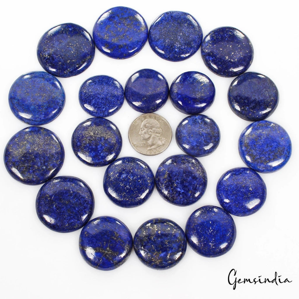 1000 Cts/20 Pcs Natural Blue Lapis Lazuli Gold Flecks Round Loose Wholesale Gems