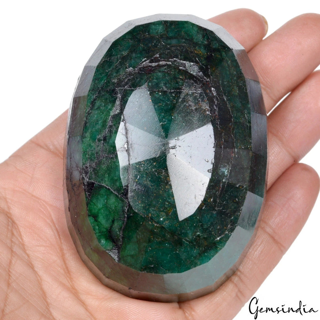 1335 Cts Natural Dark Green Emerald Oval Faceted Earth Mined Huge Size Loose Gem