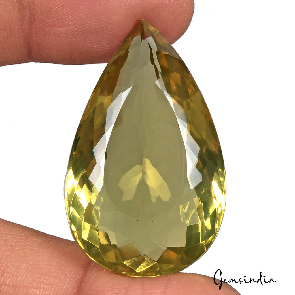 VVS 80.00 Ct Natural Citrine AAA Untreated Huge Faceted Pear Cut Loose Gemstone
