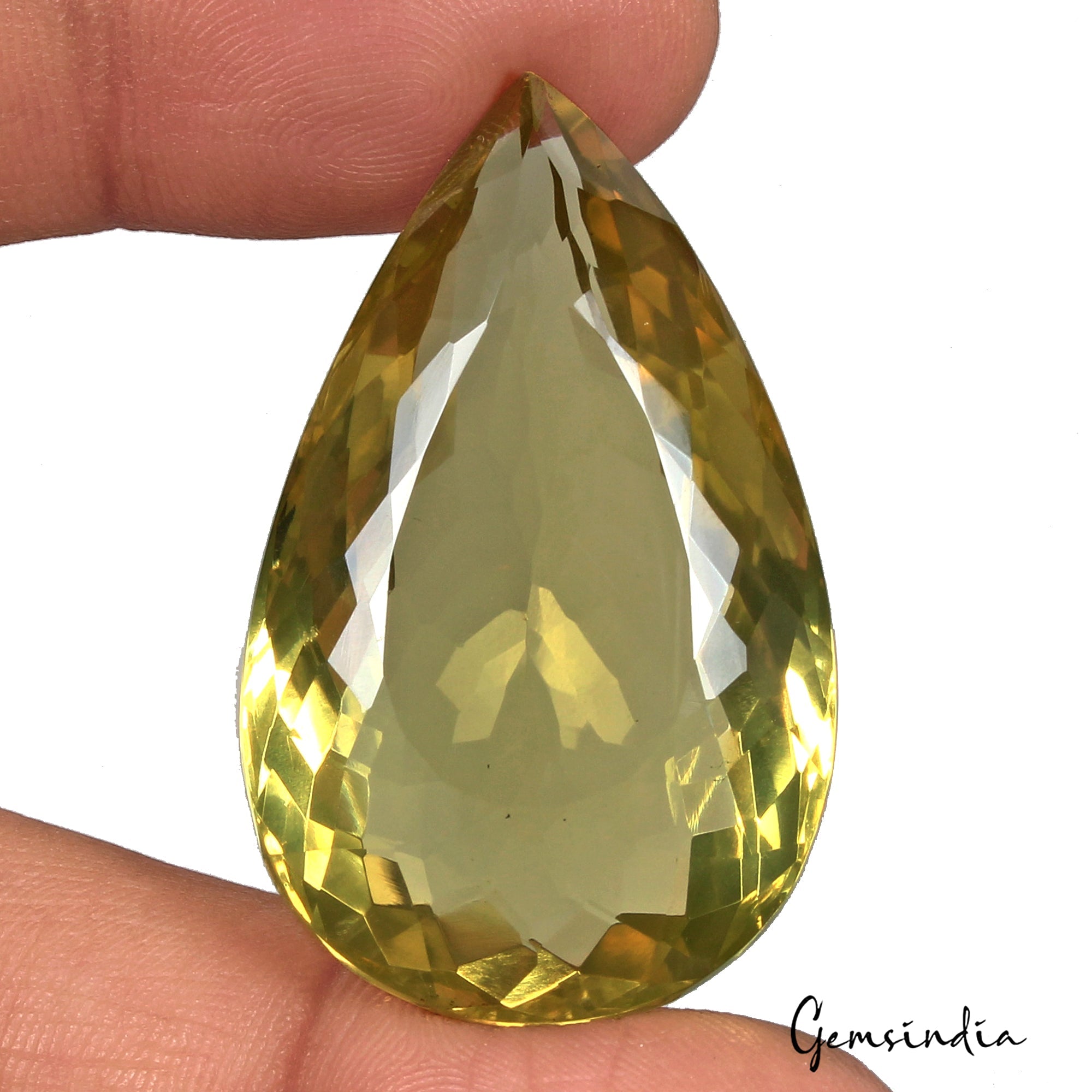VVS 80.00 Ct Natural Citrine AAA Untreated Huge Faceted Pear Cut Loose Gemstone