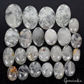 Natural Black Needle Rutile Quartz Oval Cabochon Loose Gemstones Lot~ 800 Cts