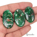 128.30 Ct Natural Malachite Chrysocolla 33-39mm Oval Huge Cabochon Gemstones~3Pc