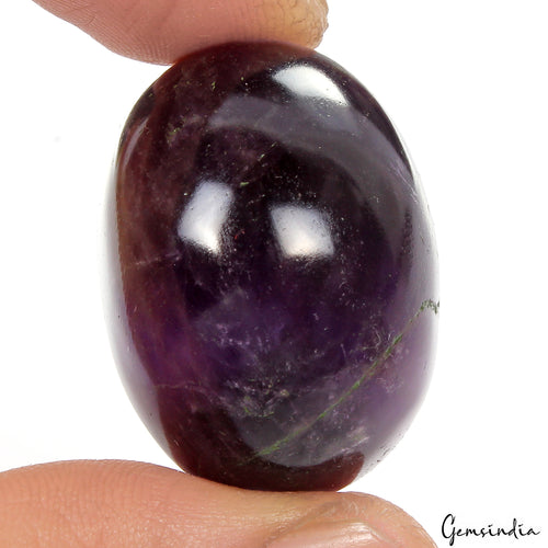Amethyst Cabochon, Blue — 33 x 23 x 18 mm, 108.80 Ct, Madagascar