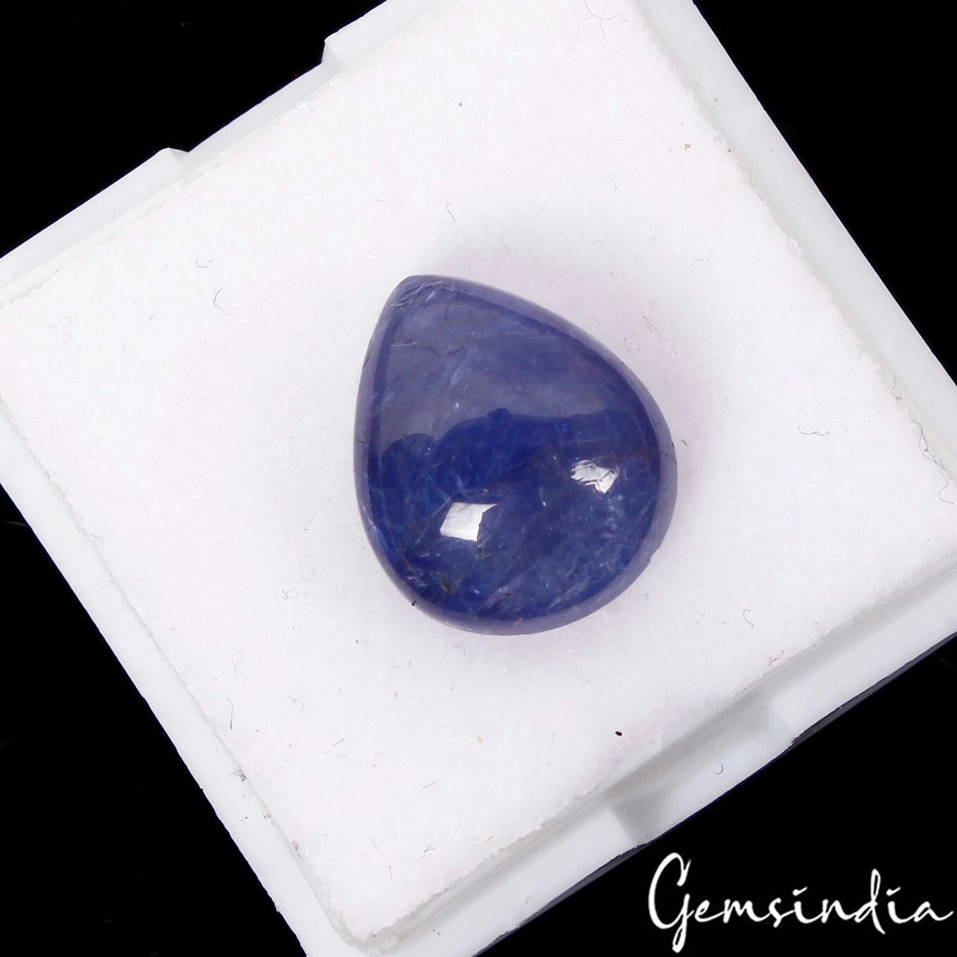 Certified 7.30 Cts Natural Untreated Blue Tanzanite Pear Cab Loose Gem For Ring
