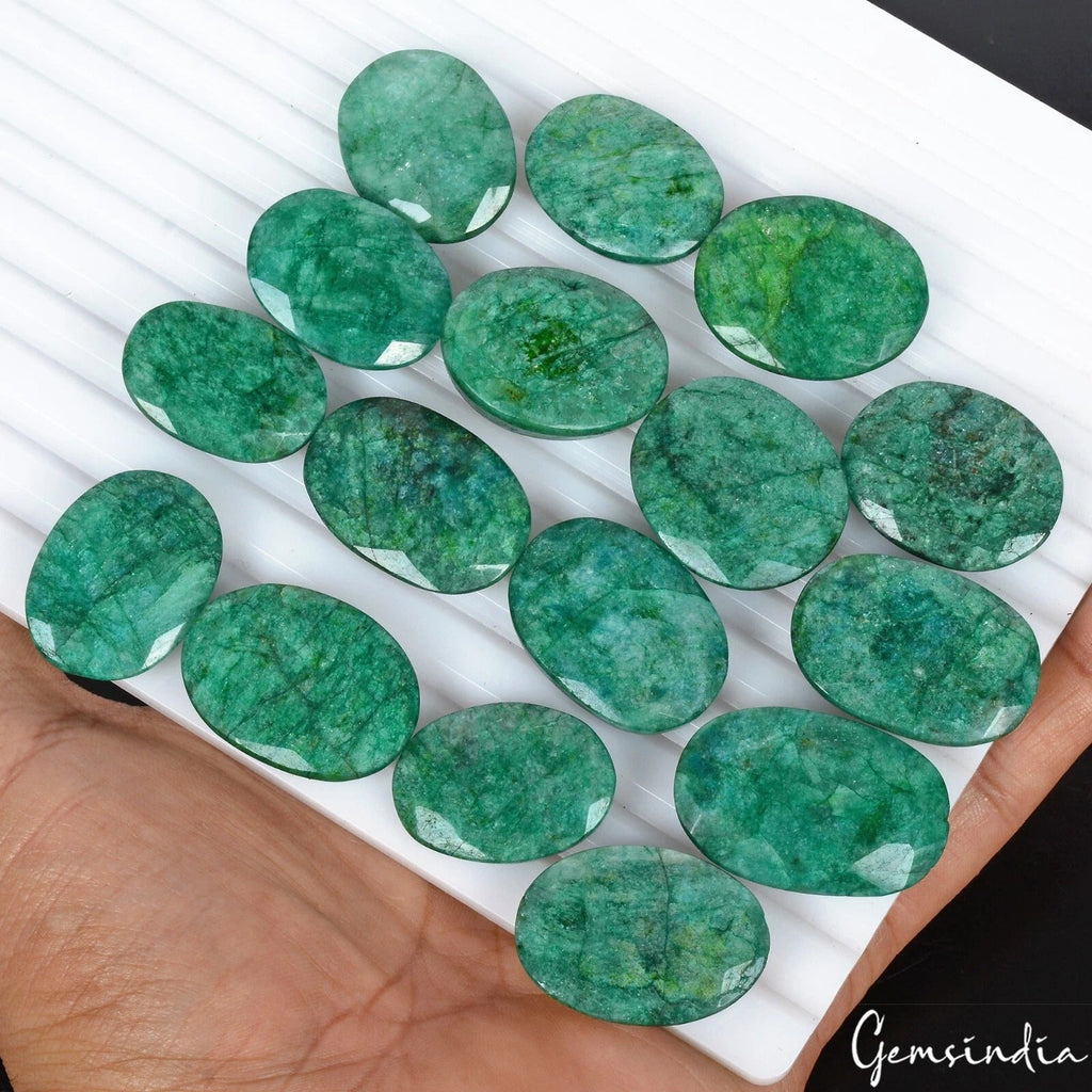 620Cts/16 Pcs Natural Brazilian Green Emerald Oval Cut Wholesale Loose Gems Lot