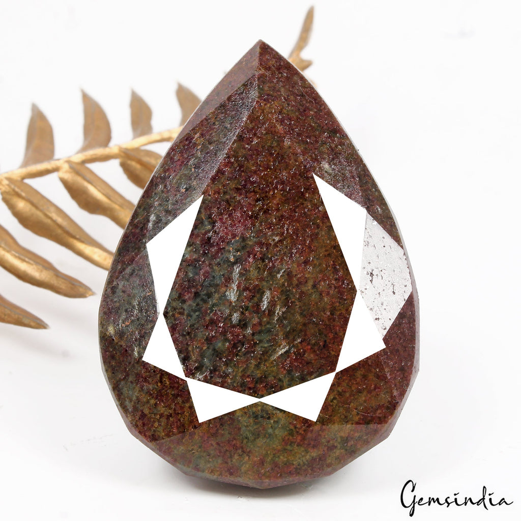 400 Ct Natural Untreated Bi-Color Ruby Kyanite Pear Cut Loose Museum Size Gem