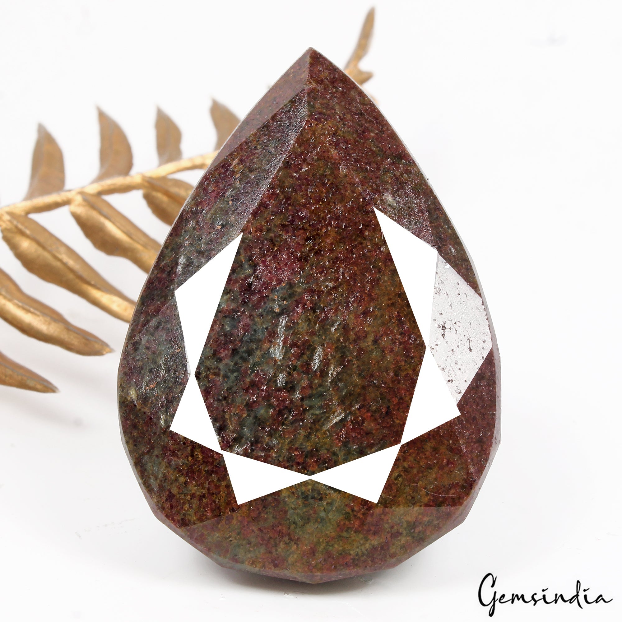 400 Ct Natural Untreated Bi-Color Ruby Kyanite Pear Cut Loose Museum Size Gem