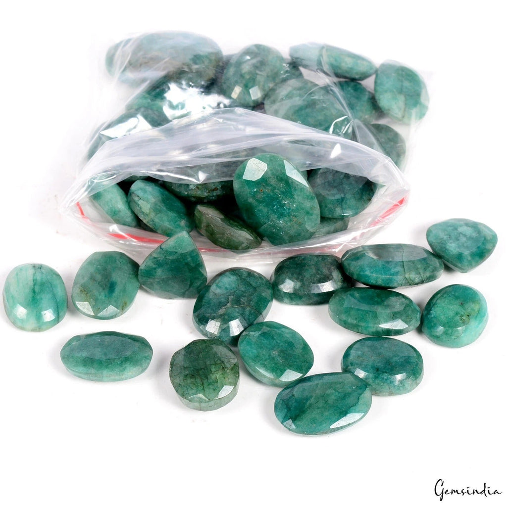 1000 Ct/39 P Natural Green Emerald From Brazil Loose 18-29mm Ring Size Gemstones