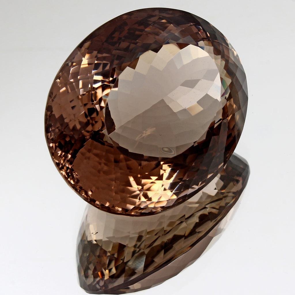 Quartz Loose Gemstone, Oval Faceted Cut, Untreated — 43x34x24 mm, 210 Ct, Madagascar