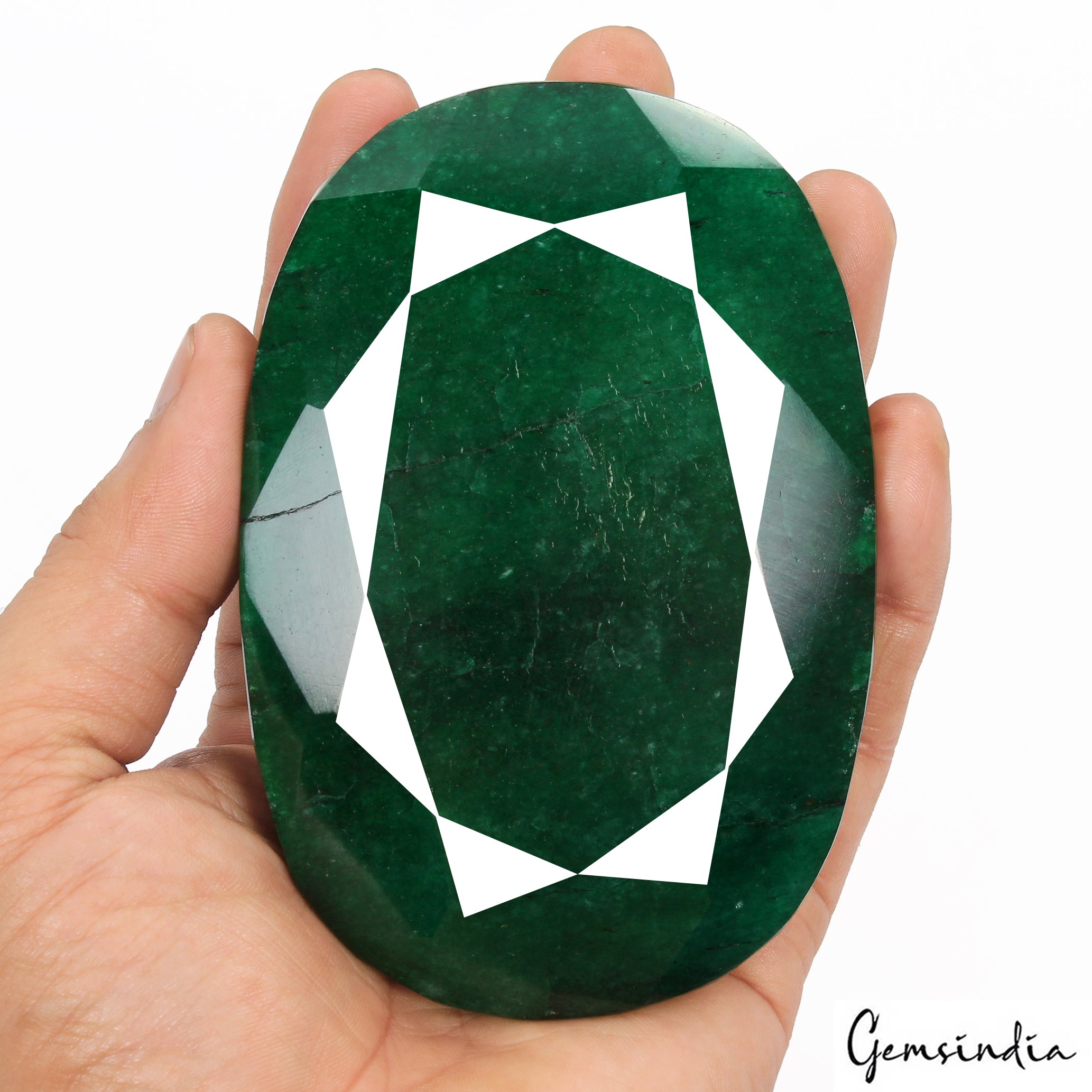 1980 Cts Natural Green Brazilian Quartz Oval Faceted Huge Museum Size Loose Gems