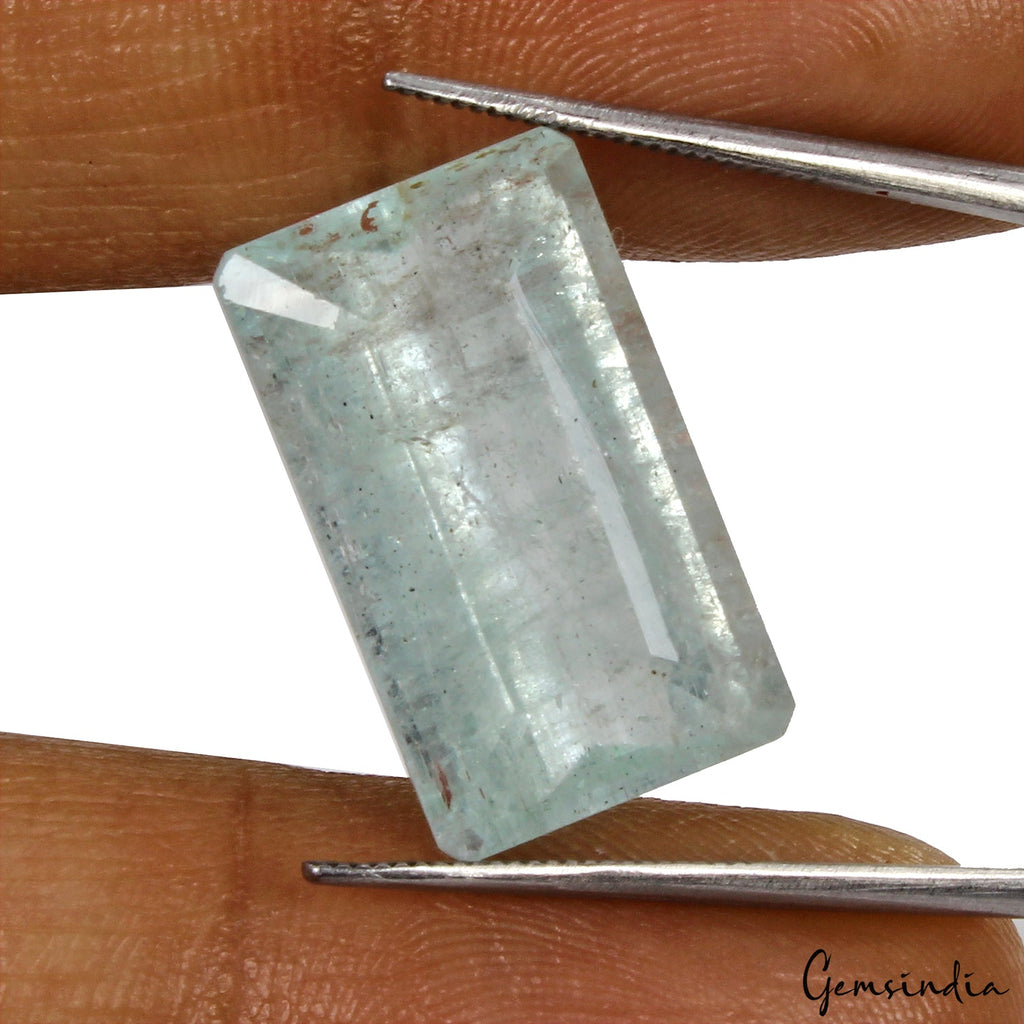 17.60 Cts Natural Untreated Green Aquamarine Octagon Cut Loose Gems From Brazil