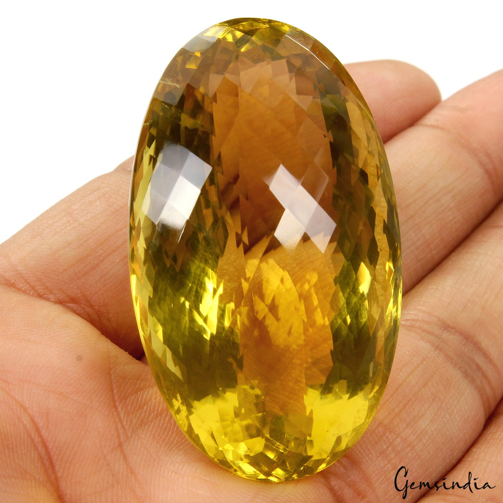 Certified 228.30 Ct Natural Yellow Citrine Oval Cut Loose Large &Eye Clean Gem