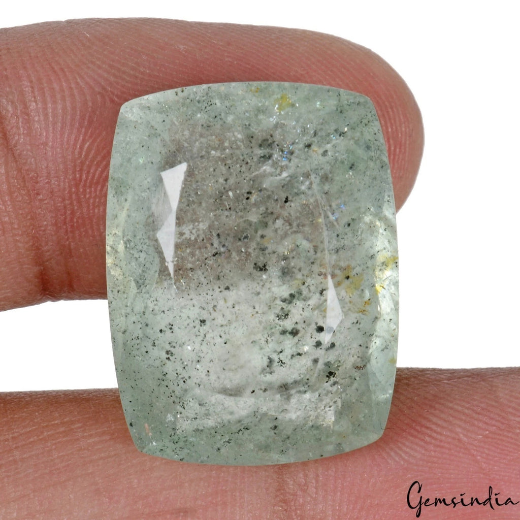 Aquamarine Loose Gemstone, Untreated, Green — 23 x 17 x 9mm, 31.30 Ct
