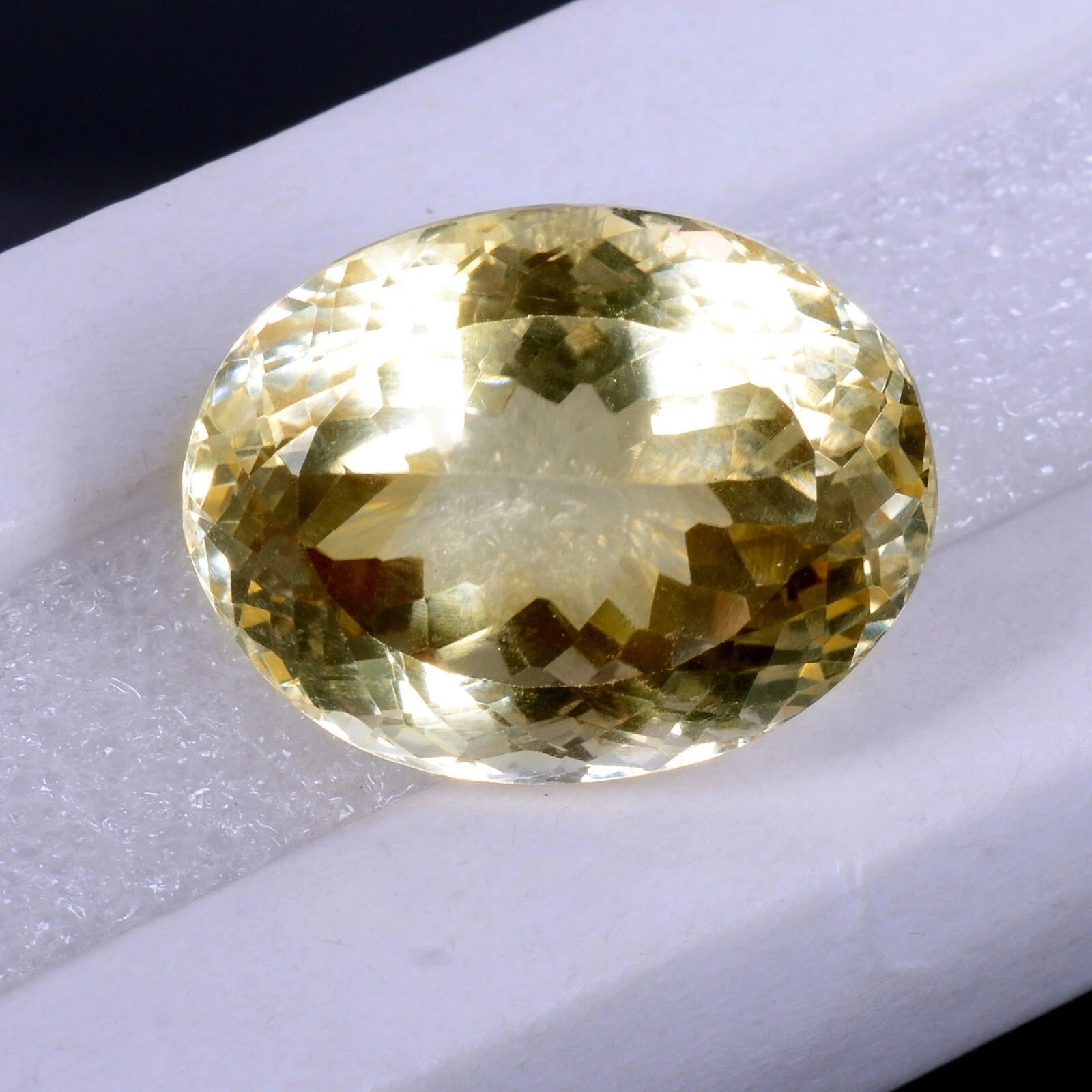 31.80 Cts Natural Untreated Brazilian Lemon Citrine Oval Cut Loose Gem For Ring