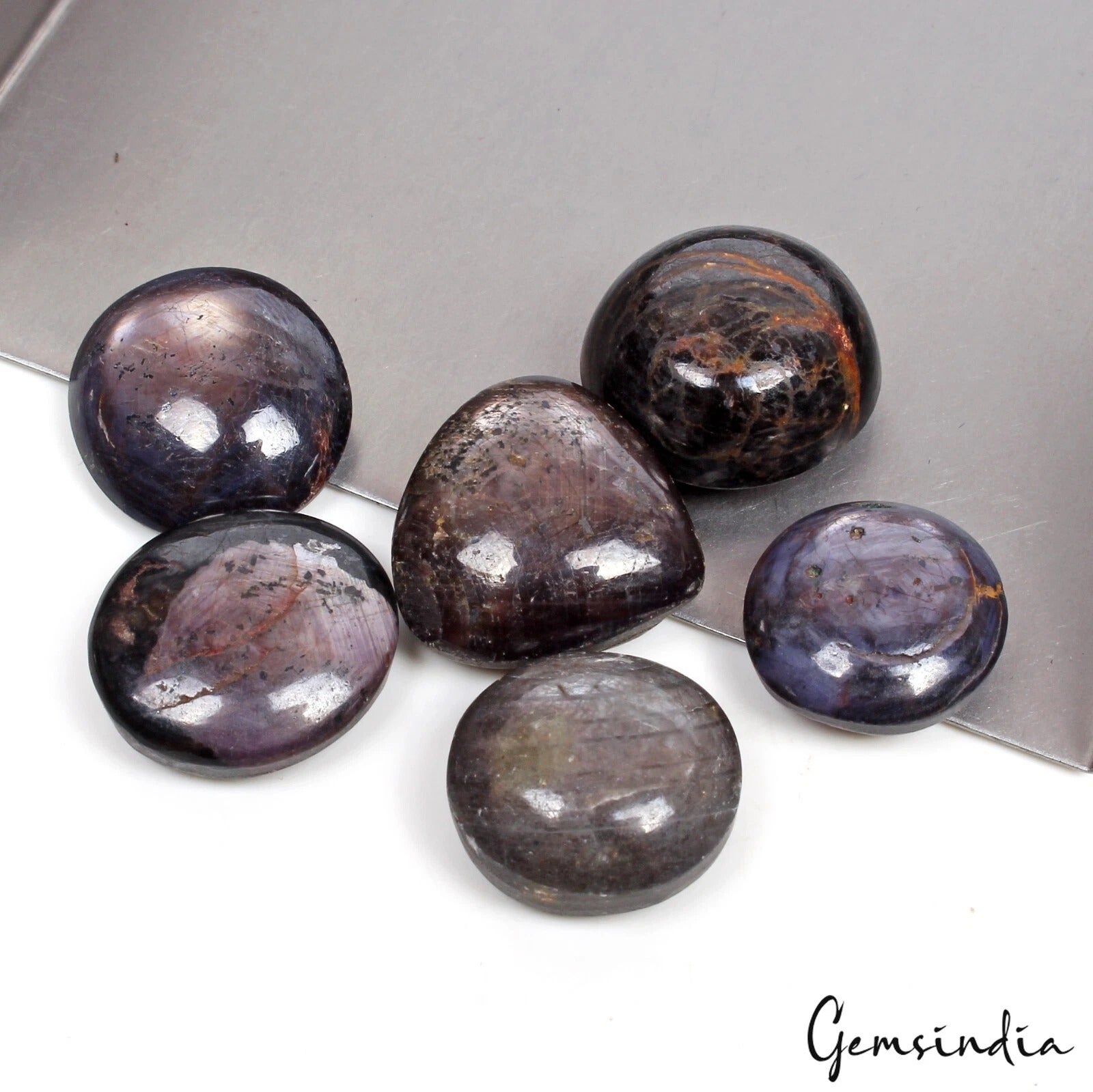 Certified 178 Cts Natural Star Ruby Mix Cabochon Loose Untreated Gemstones~6 Pcs