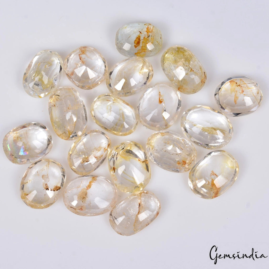 Topaz Loose Gemstone, Color Enhanced, Yellow — 10mmto 13mm, 100.40 Ct