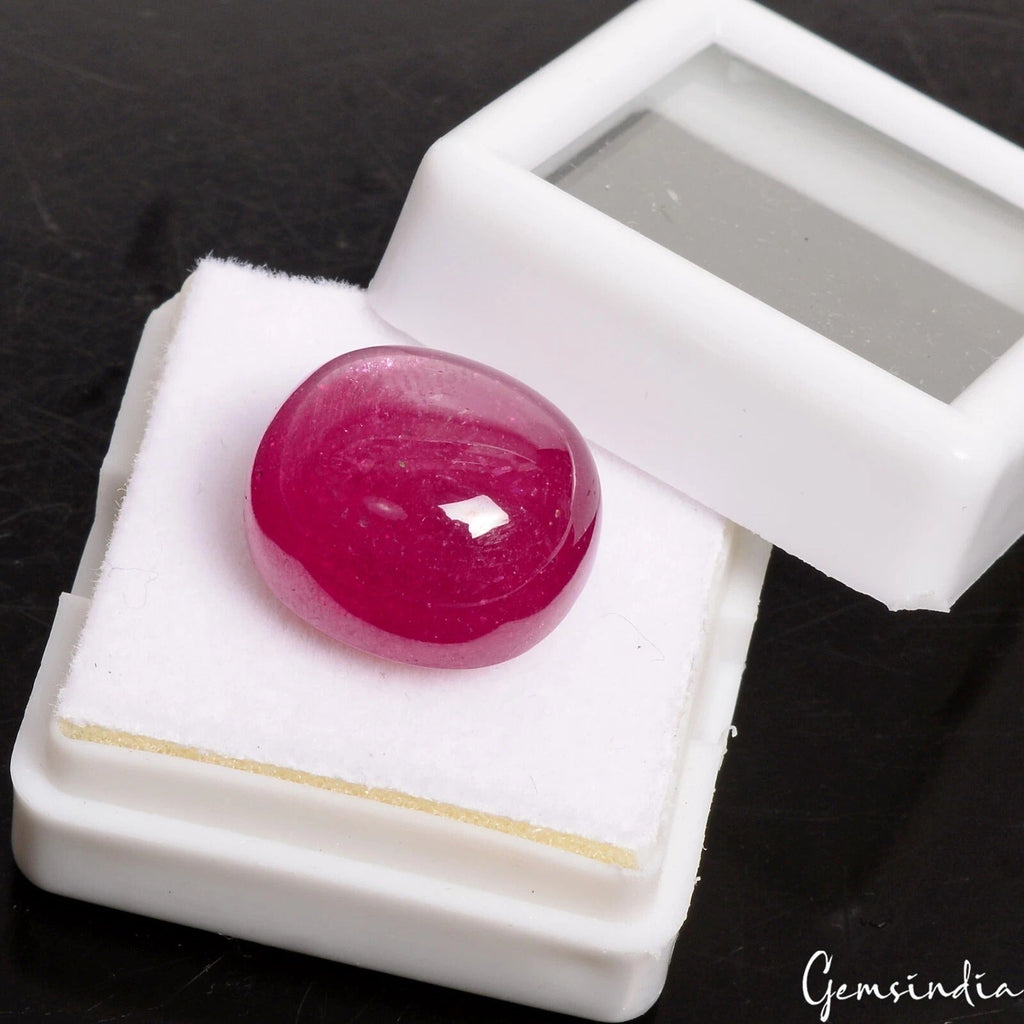 26.60 Cts Certified Natural Ruby Stunning Red Ring Size Loose Cabochon Gemstone