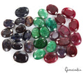 360CT NATURAL EMERALD RUBY SAPPHIRE LOT OVAL SHAPE FACETED GEMSTONE FOR JEWELRY