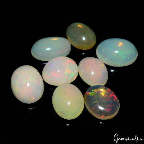 10.40 Ct Natural Untreated Welo Opal Multi Shine Mix Cabochon Loose Gemstone Lot