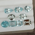 25.80 Cts Certified Natural Stunning Blue Aquamarine Mix Cut 9mm-13mm Gemstones