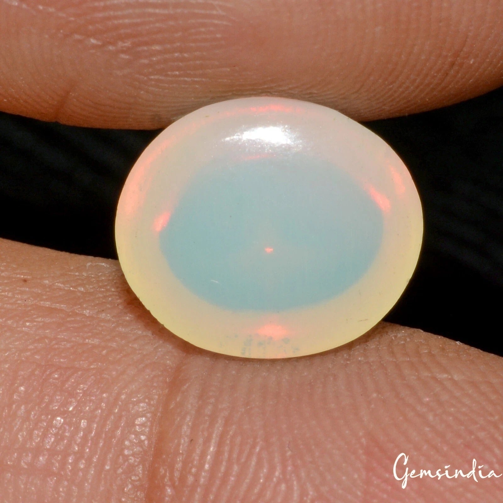 Natural White Fire Opal Australian Untreated 2.00 Ct Certified Loose Gemstone