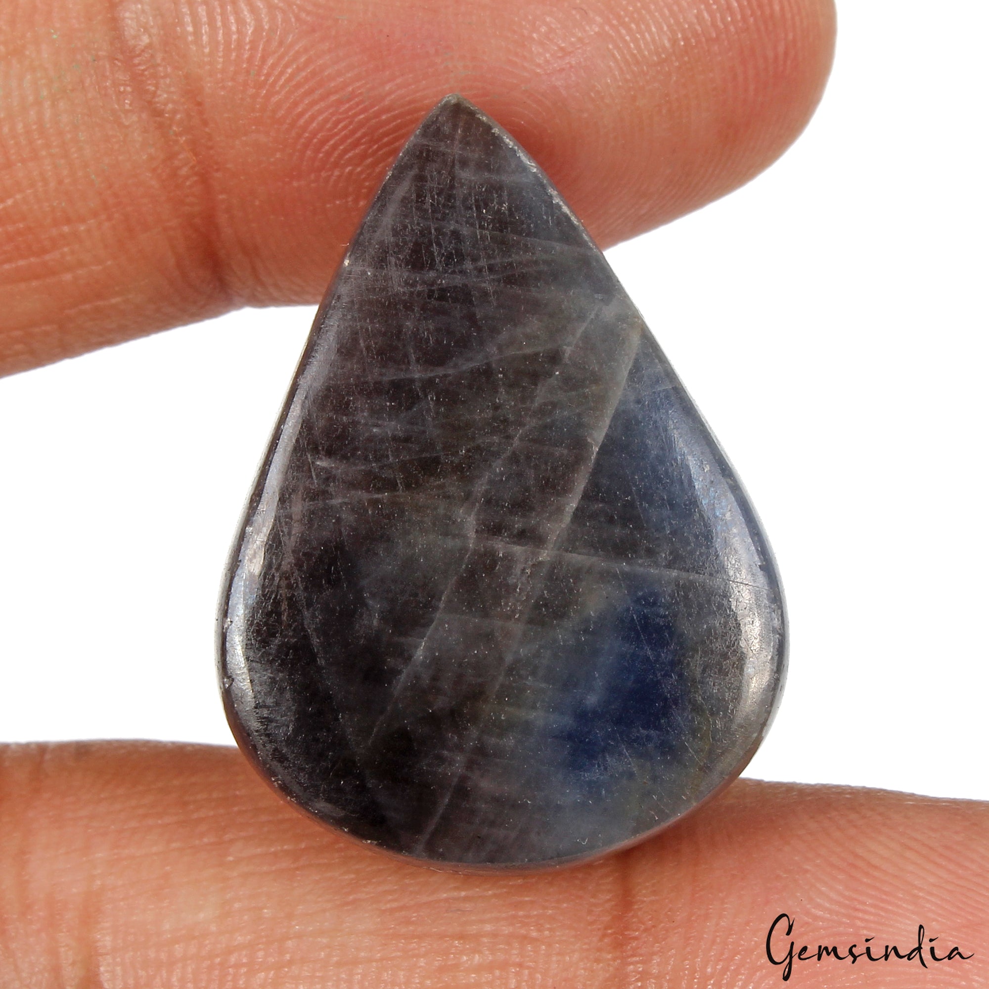 Certified 87.80 Cts Natural Untreated Blue Sapphire Pear Cabochon Huge Gemstone