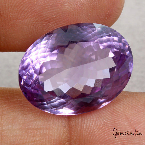 Amethyst Loose Gemstone, Untreated — 21x16x12mm, 28.50 Ct