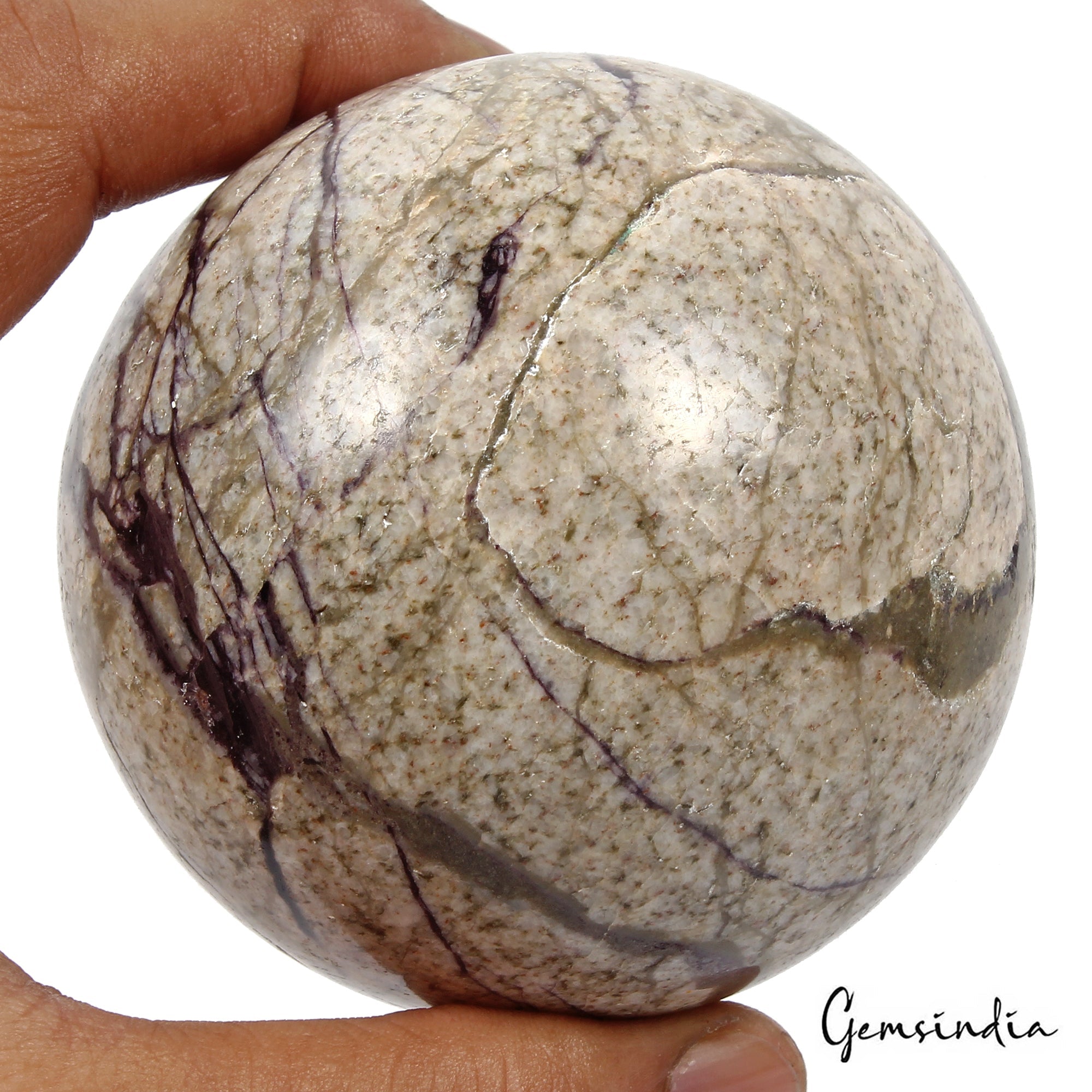 2950 Ct Natural Lapis Calcite Matrix Healing Crystal Gems Mineral Sphere W Stand