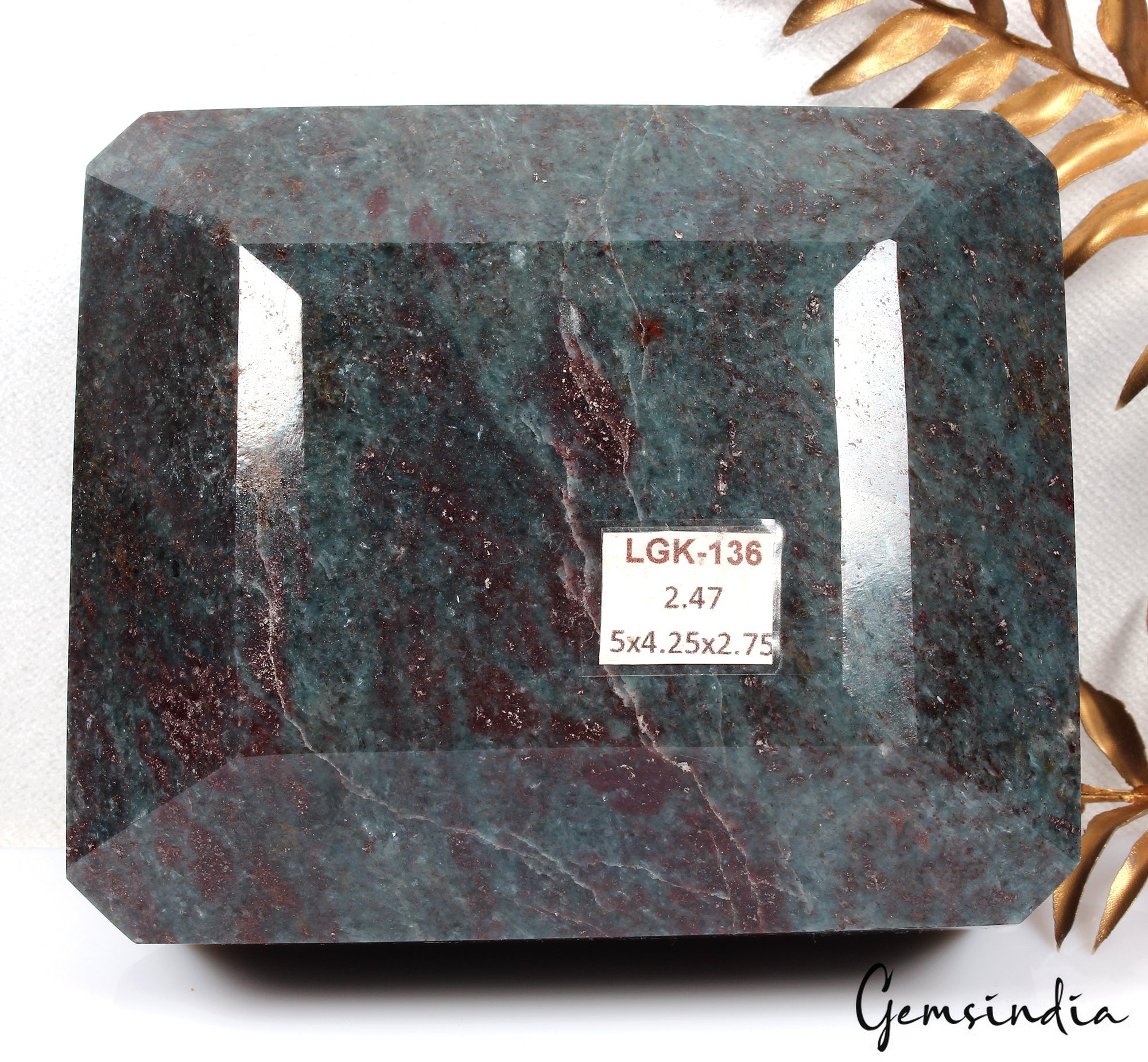 2.4 Kilo Natural Ruby Kyanite Octagon Cut Untreated Huge Earth Mined Gemstone