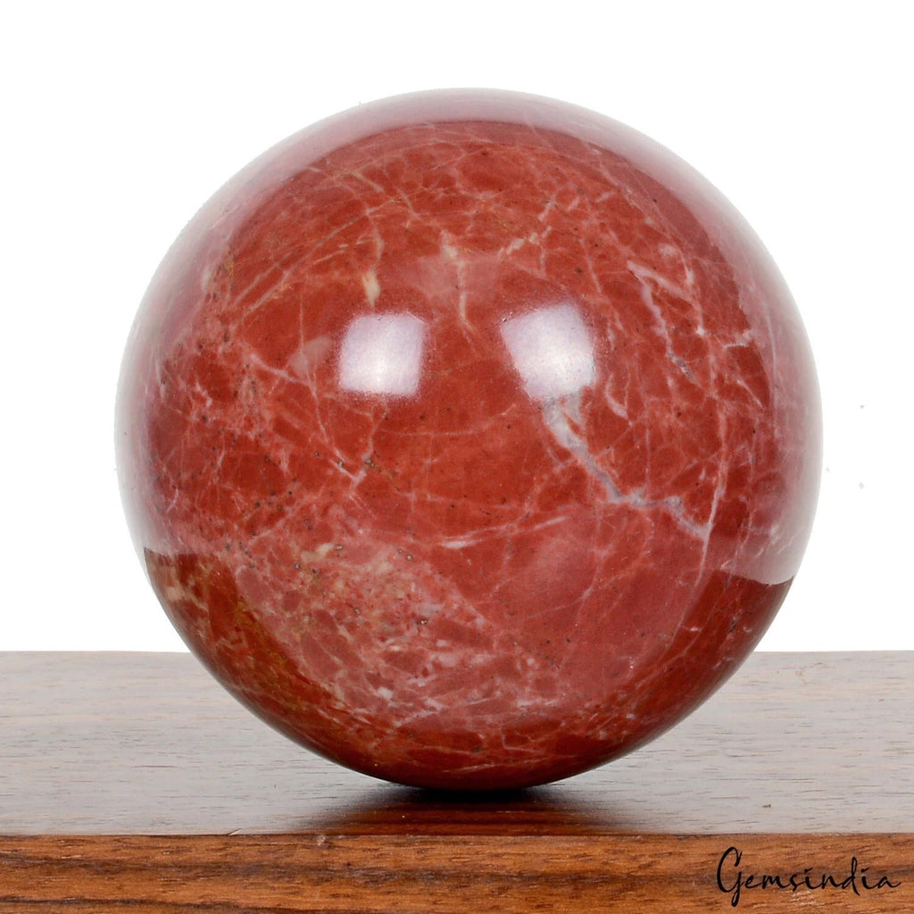 2600Ct Natural Dark Red Jasper Crystal Healing Mineral Sphere Ball Huge Gem 69mm