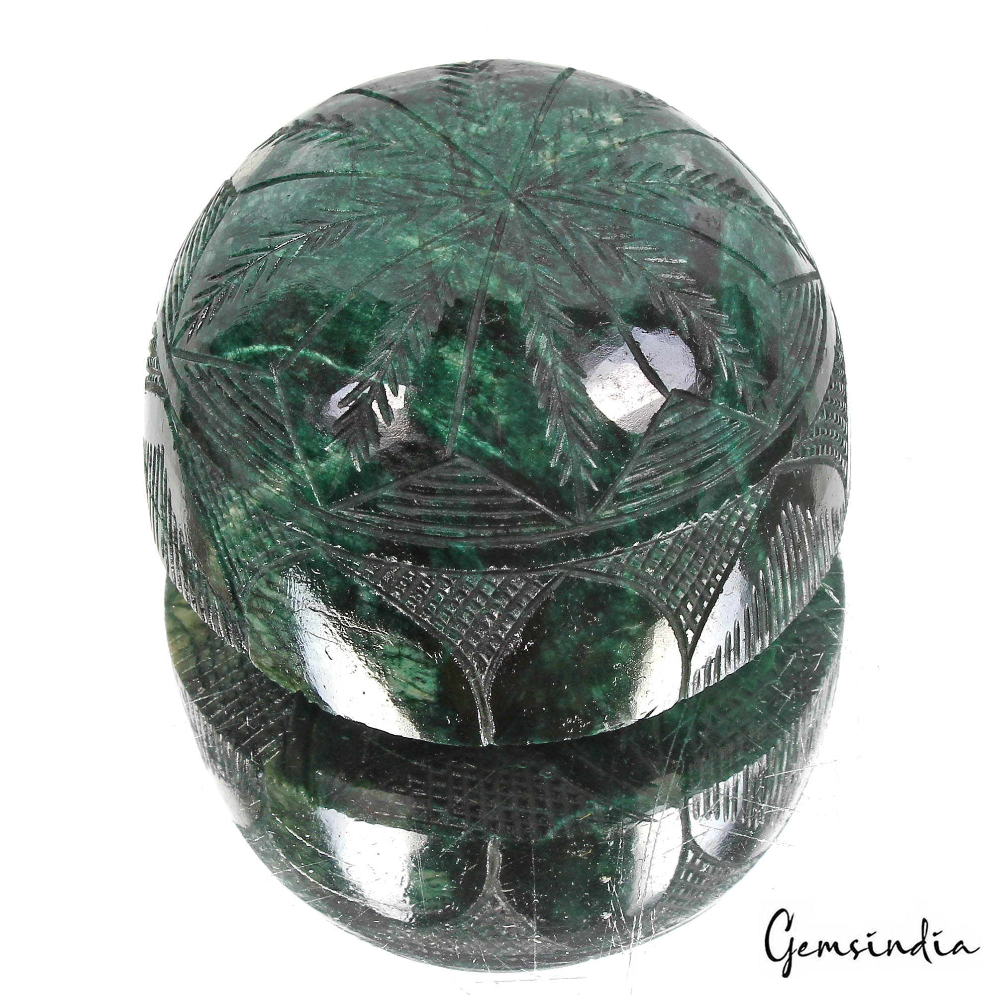 1670 Cts Natural Dark Green Emerald Uneven Round both Side Carved Huge Loose Gem