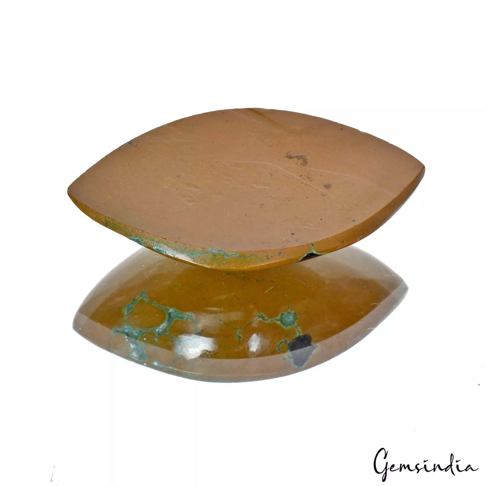 Turquoise Cabochon, Brown — 50 x 29 x 11mm, 86.80 Ct