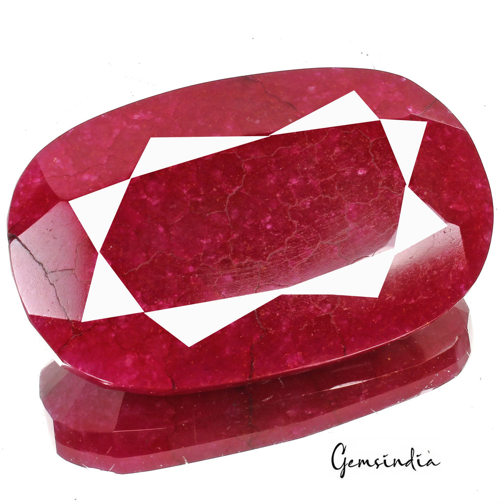 1020 Carats Natural Eye Catching Pink Red Quartz Oval Faceted Cut Huge Loose Gem