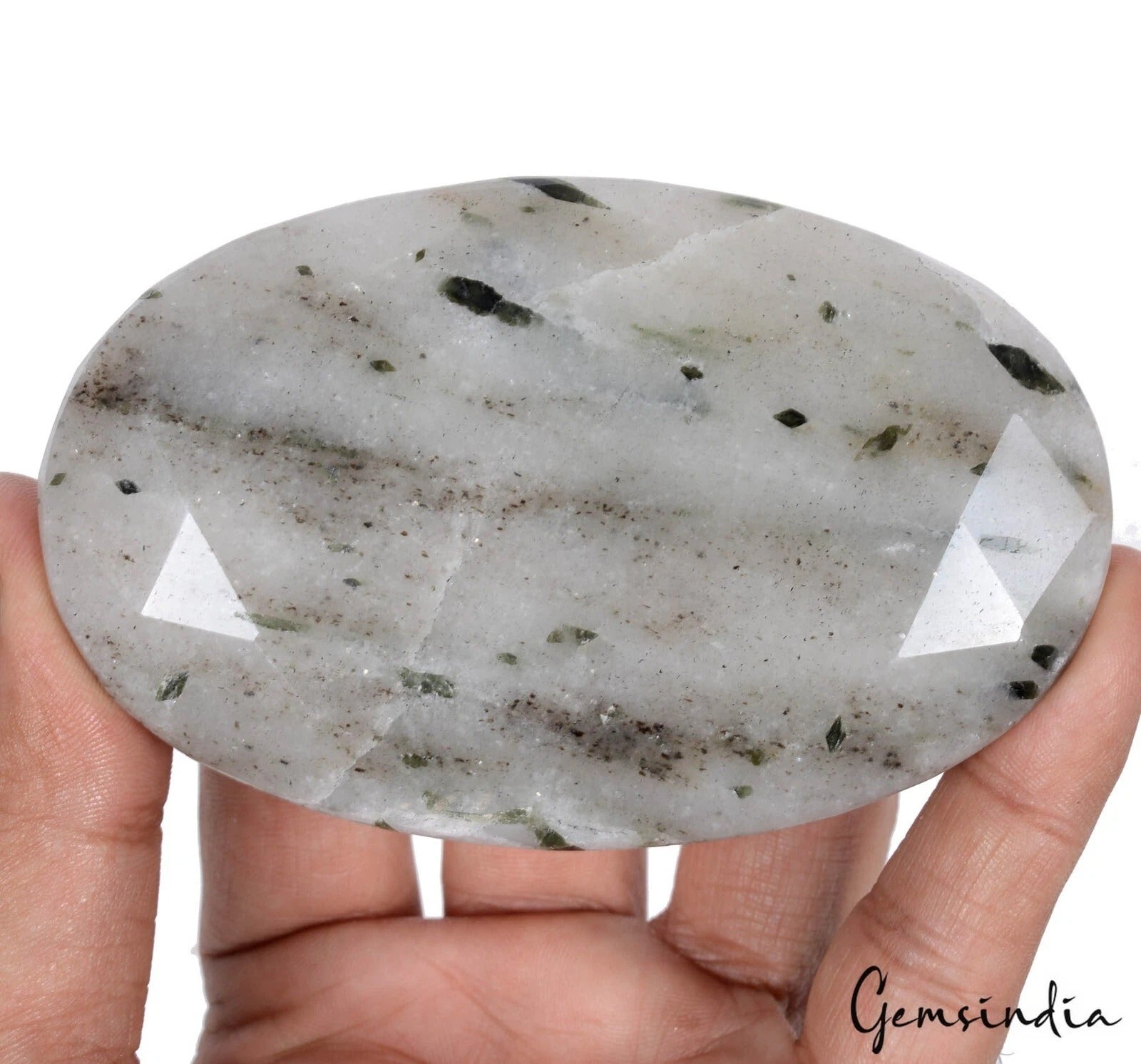 260 Gram Natural Untreated Rutilated Quartz Oval Cut Earth Mined Loose Gemstone