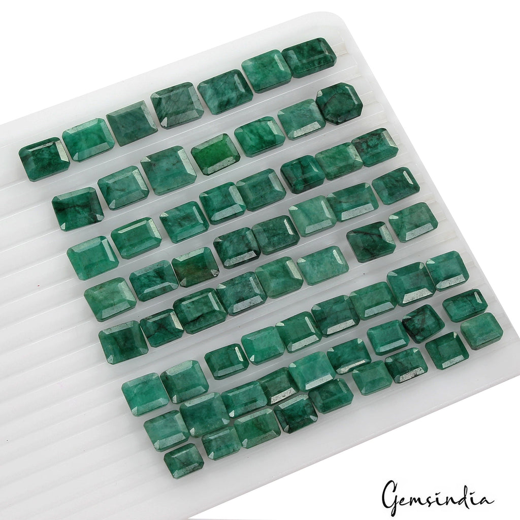 Natural Green Brazilian Octagon Cut Emerald 380 Ct Loose Wholesale Gems Lot