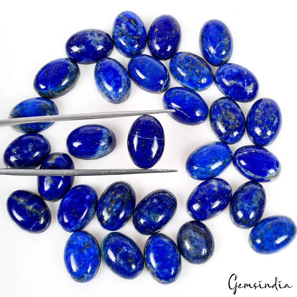 30 Pcs Natural Blue Lapis Lazuli 14x10mm Cabochon Gemstones Wholesale Lot~ 200Ct