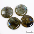 320 Ct /4 Pc Natural Labradorite Blue Shine Round Cabochon Loose Gemstones ~34mm